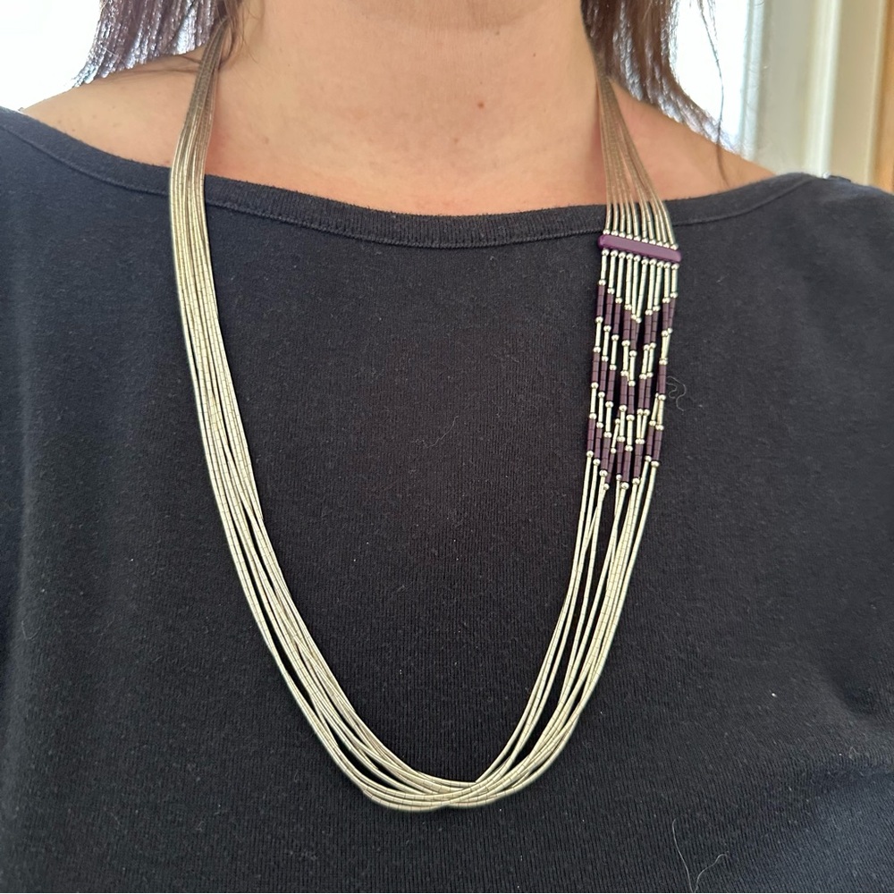 Navajo Liquid Silver Necklace - Picture 10 of 10
